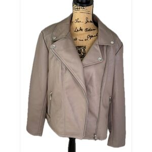 Women's‎ Beige Leather Jacket